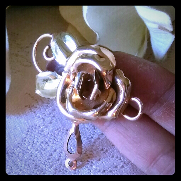 Antique Dorsons Rose Watch or Locket Brooch - Picture 6 of 8